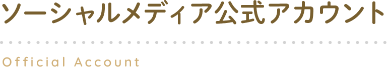 ソーシャルメディア公式アカウント