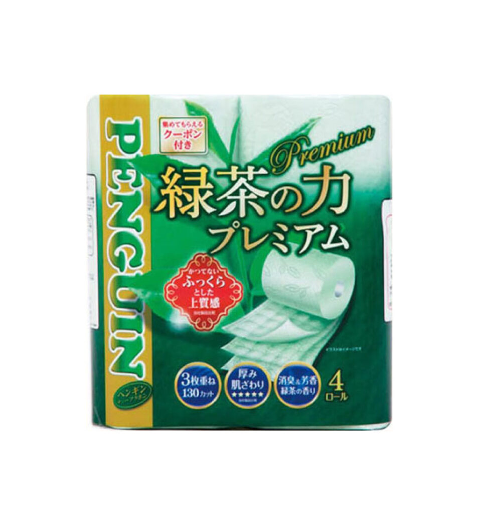 緑茶の力 プレミアム 4ロール （3枚重ね・再生紙） | 丸富製紙株式会社
