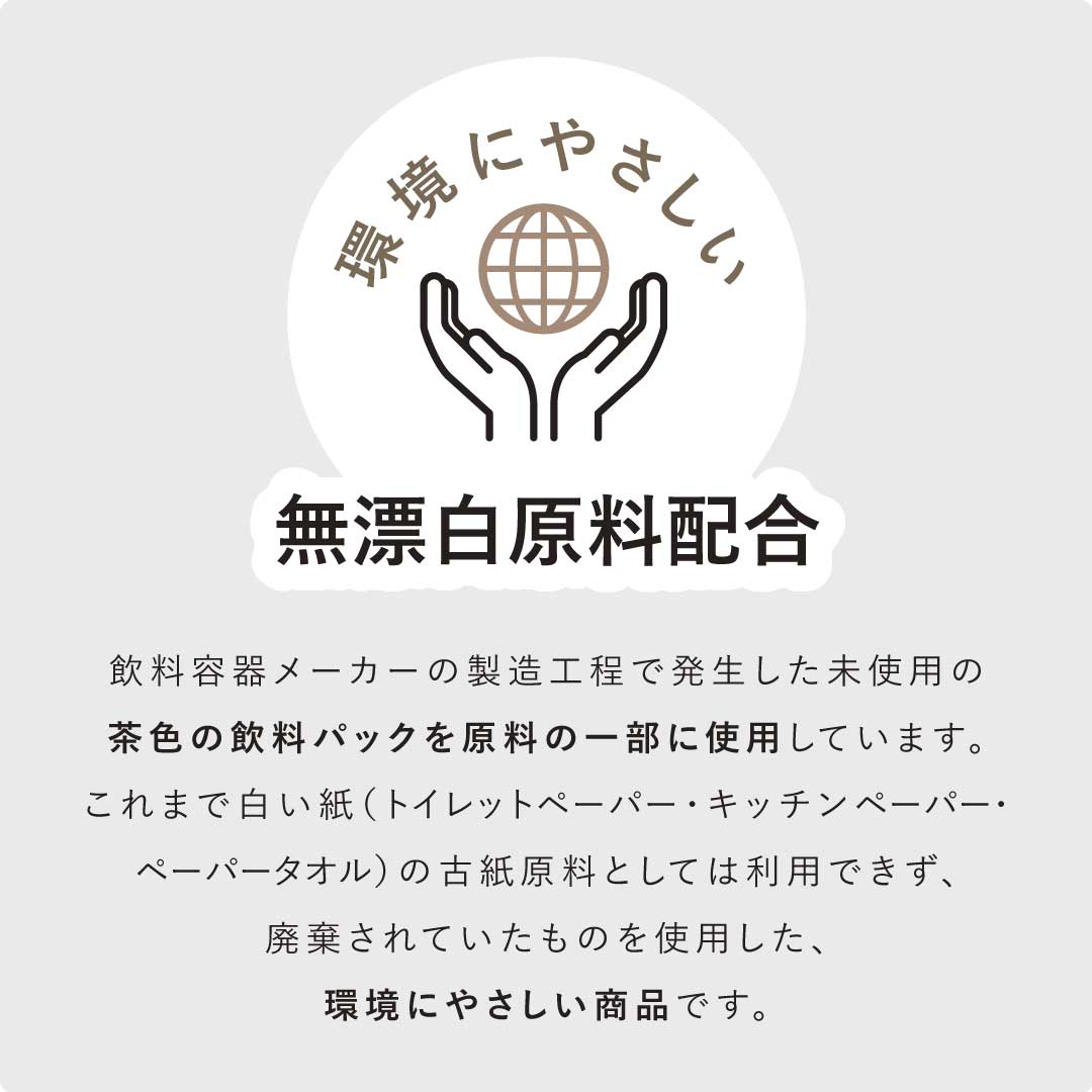 無漂白原料　環境にやさしい